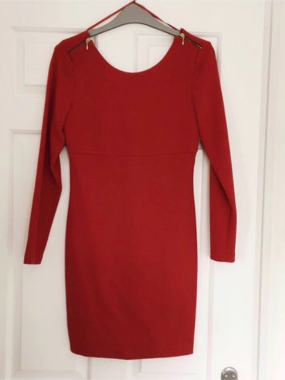 Zara Red Long Sleeve Dress